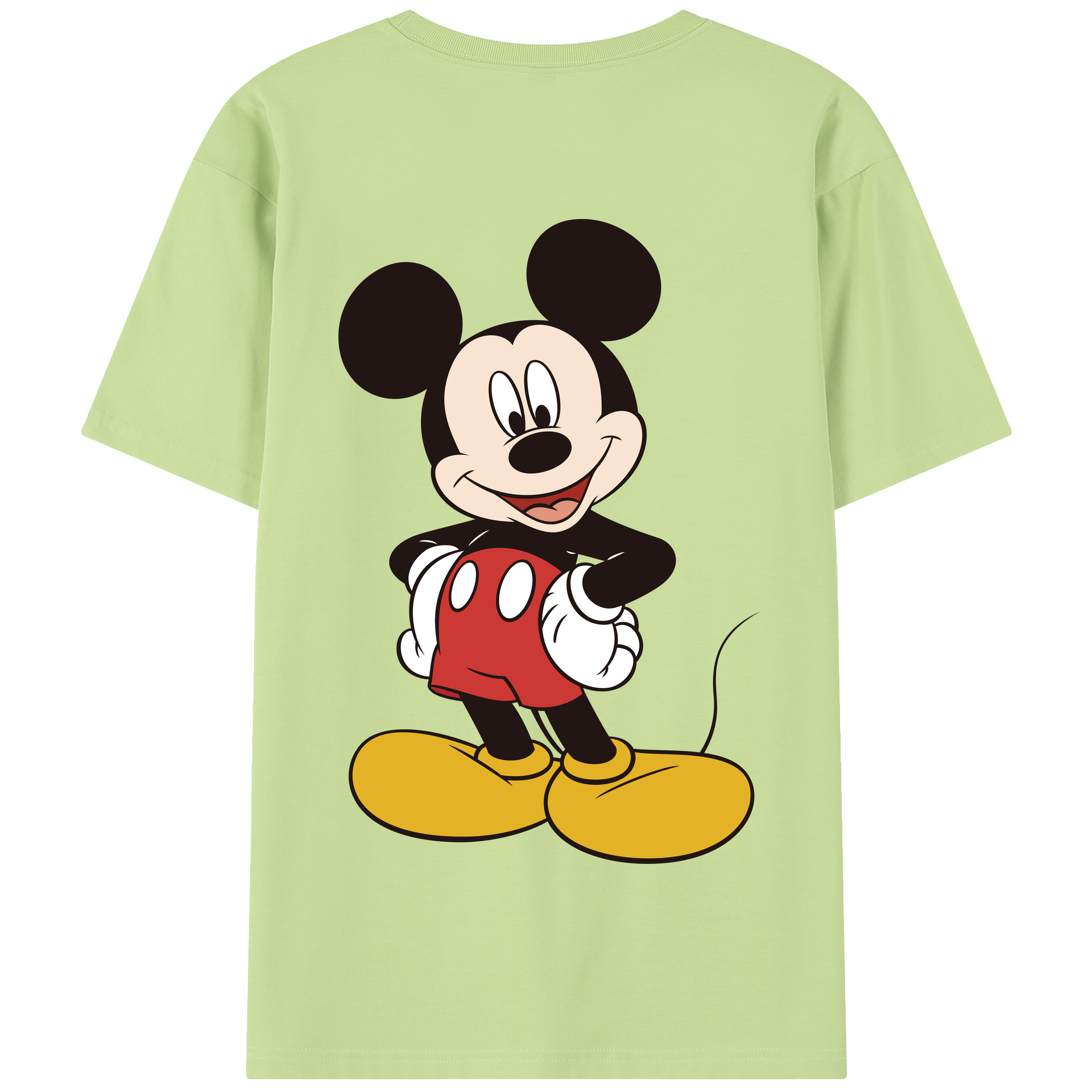 （画像用） ミッキーマウス Mickey Mouse 綿100％半袖Tシャツ（背面プリント）